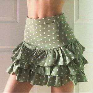 Green skirt